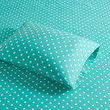 Mi Zone Polka Dot Casual Printed 100% Cotton Sheet Set MZ20-497 Seafoam