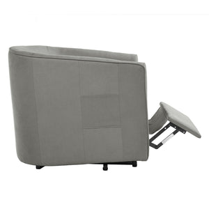 English Elm Power Lift Recliner Barrel Back Chenille Chair for Seniors with Footrest Pocket Grey N719P355911E