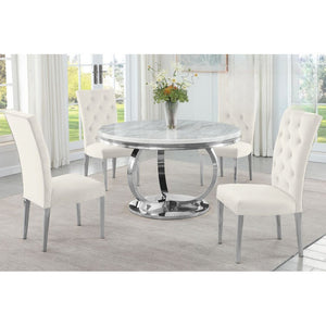 English Elm Modern Velvet Dining Chair Set Of 2 - Chic Tufted Accent Chairs With Chrome Legs For Stylish Comfort B011P353126