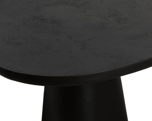 Sunpan Celica Dining Table - Contemporary Asymmetrical Design In Matte Finish For Indoor & Outdoor Elegance Black Concrete 111948