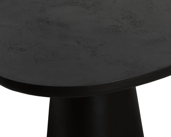 Sunpan Celica Dining Table - Contemporary Asymmetrical Design In Matte Finish For Indoor & Outdoor Elegance Black Concrete 111948