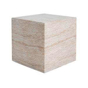 English Elm Christopher Knight Home® - Outdoor/Indoor Square Travertine Side Table - Lightweight Concrete With Modern Cube Design For Versatile Use N773P253774Z