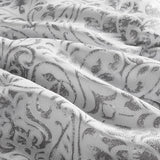 Madison Park Emilia Traditional 12 Piece Jacquard Comforter Set with Bed Sheets MP10-8439 Silver