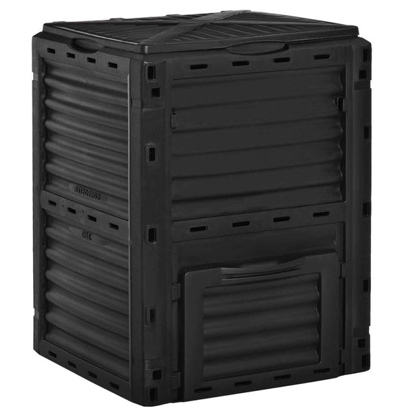 English Elm Outsunny 80 Gallon Outdoor Compost Bin - Easy Assembly, Fast Aeration For Rich, Nutrient-Dense Soil W2225P217239-GIGA