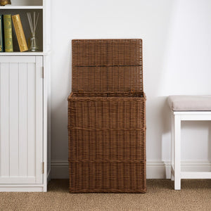 English Elm Martha Woven Resin Wicker Laundry Hamper Breathable Espresso Bedroom Storage B093P427753