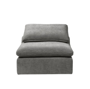 English Elm Naveen Gray Linen Modular Sectional Sofa with Ottoman — Customizable 7-Piece, Plush Foam Seats, Wooden Frame Comfort B2726S00084