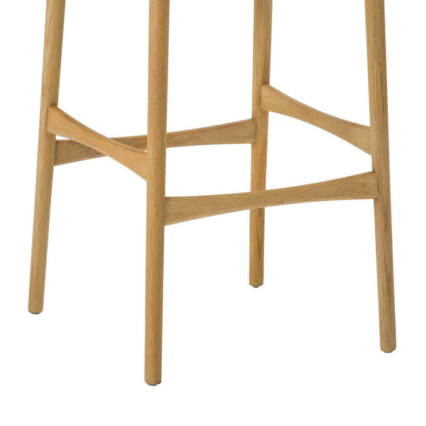 English Elm Erie Solid Oak Bar Stool with Woven Paper Cord Seat for Kitchen Island or Home Bar B2736P464817