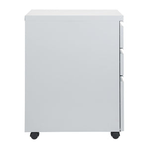 OSP Home Furnishings 22" Mobile Pedestal with Locking Drawers Full Extension Ball Bearing Slides Office Filing PTC22BBF-SV
