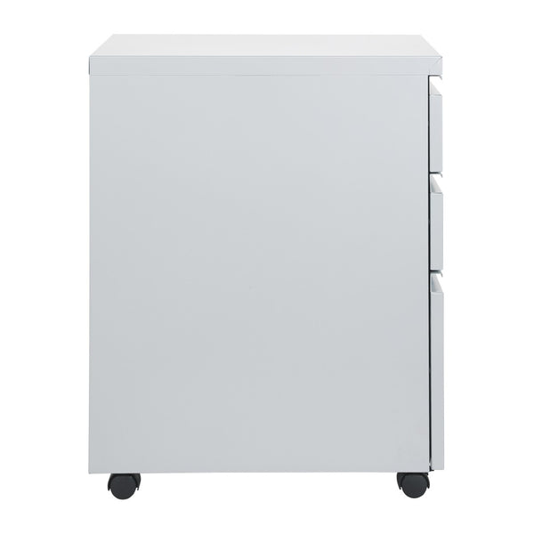 OSP Home Furnishings 22" Mobile Pedestal with Locking Drawers Full Extension Ball Bearing Slides Office Filing PTC22BBF-SV
