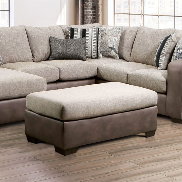 English Elm Upholstery Plush Square Chenille Ottoman with Solid Wood Block Legs — Versatile Seating & Accent Piece, 41"W x 41"D x 20"H Brown,Light Brown 39 L x 39 W x 18 H B2741P355281