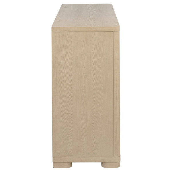 English Elm Mirador Six Drawer Elm Veneer Dresser with Brushed Nickel Pulls for Modern Bedrooms B062P447745