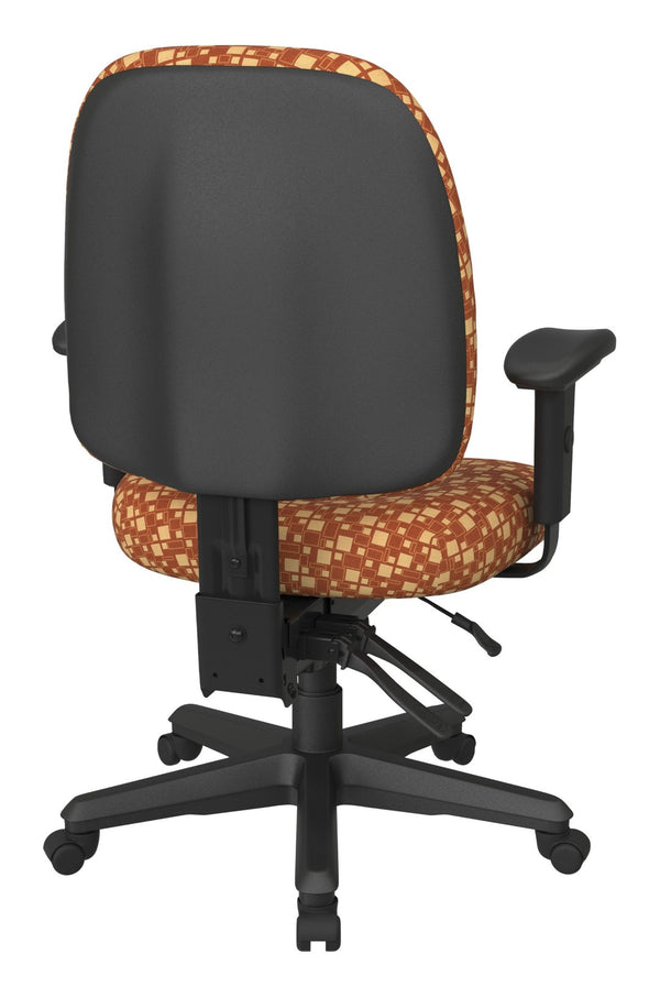 OSP Home Furnishings Ergonomics Chair Adjustable Lumbar Support Seat for Productive Home Office Comfort Marigold 43808-K111