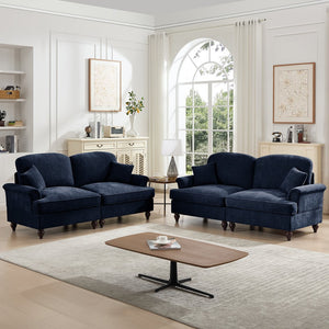 English Elm Classic 2-Piece Modular Sofa Set In Elegant Blue - Versatile, Stylish, And Comfortable For Any Space W3041S00254