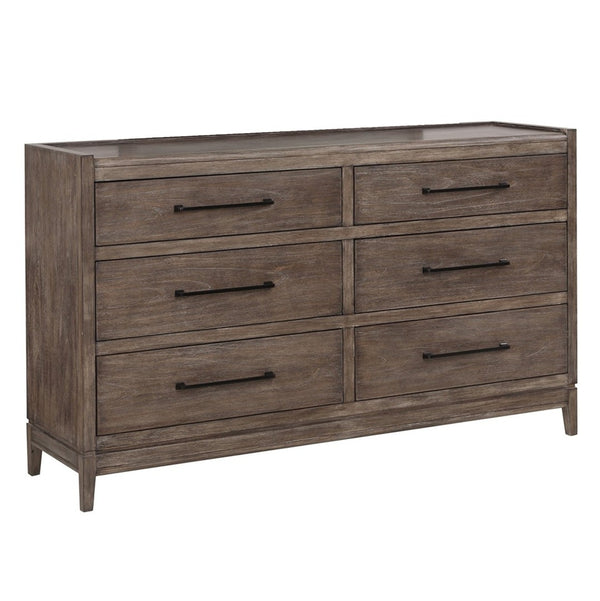 English Elm Montrose Six Drawer Dresser Poplar and Birch Build with Forged Iron Hardware B108P481213
