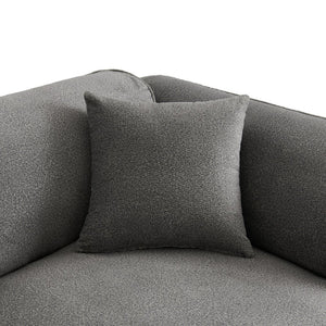 English Elm U_Style Plush velvet 4-seater sofa with sponge-spring seats, removable back cushions, modern comfort and style Gray WY000450AAE