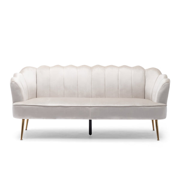 English Elm Christopher Knight Home® - 3 Seater Sofa - Modern Glam Velvet Seating With Gold Legs, Plush Comfort & Elegant Design For Living Rooms 70395.00ABGE_70395.00BBGE