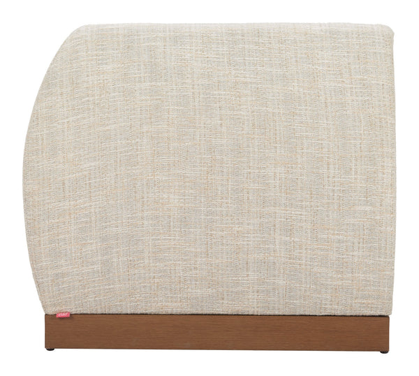 Zuo Modern Christy Armless Chair - Stylish Modern Design With Durable Outdoor Fabric For Ultimate Comfort Beige 100% Polyester,Aluminum 704147-zuo-modern