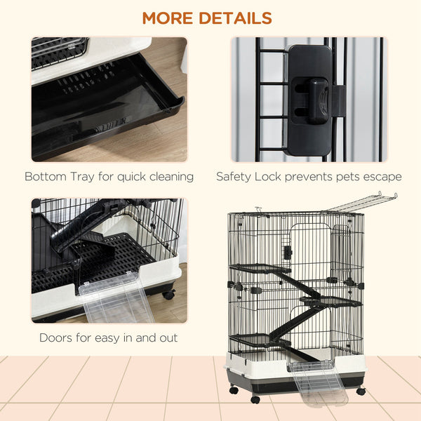 English Elm PawHut Elevated Breathable Dog Bed 48"x36" Portable Pet Cot with Steel Frame, Mesh, Travel Bag Black W2225P200696