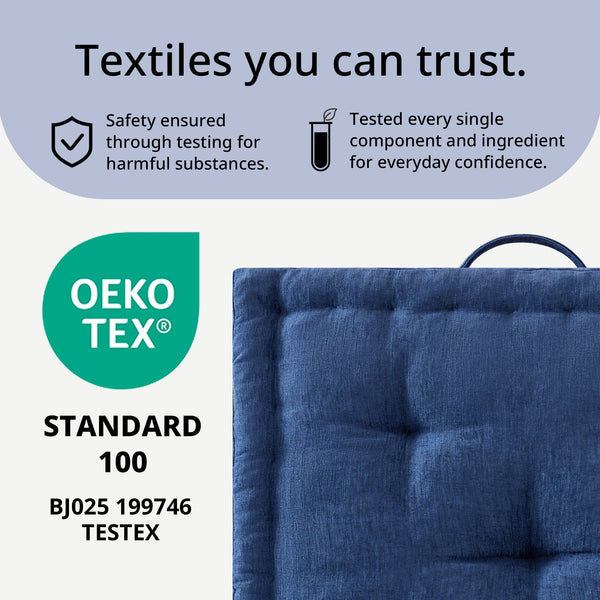 English Elm Poly Chenille Square Floor Pillow Cushion Plush 24x24 Inch Soft Polyester Seat Pad for Cozy Living Spaces Navy Blue 3.22 L x 23.03 W x 12.8 H B035P280524