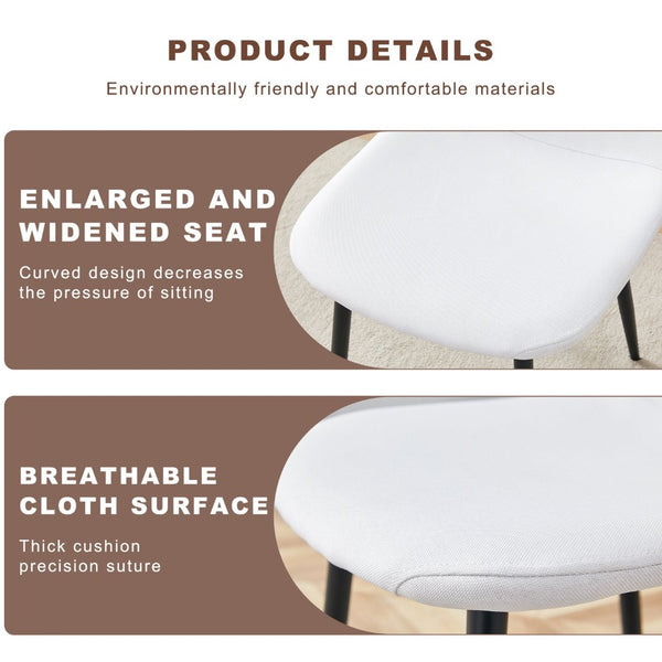 English Elm Table And Chair Set - Modern Adjustable Walnut Lift Table With 4 Soft Linen Dining Chairs, Stylish & Versatile W1151S03774-GIGA