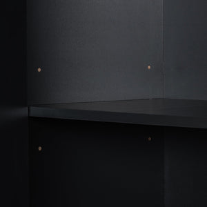 English Elm Christopher Knight Home® - Bathroom Storage Cabinet with Doors Drawer & Dual Laundry Baskets, MDF Build, Adjustable Shelf, Anti-Tip Device Black N759P243350B