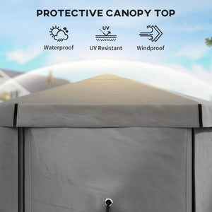 English Elm Tent Hexagonal Pop up Gazebo Oxford Canopy with Mesh Walls Seats up to 12 Outdoors T3971P426949