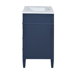 English Elm 30'' Modern Bathroom Vanity With Ceramic Sink, Stylish Storage, 2 Drawers & Tip-Out For Organization N710P250194C