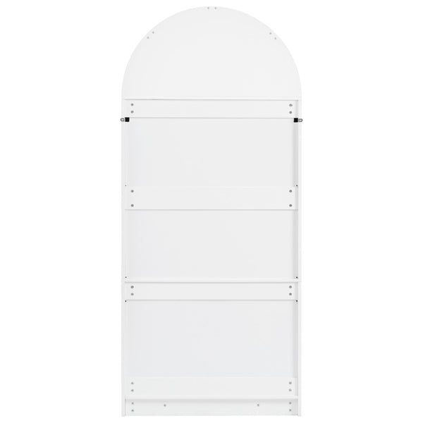 English Elm K&k Farmhouse Pantry Cabinet 72 Inch Tall Mdf Cupboard with Adjustable Shelves White N707S000020W
