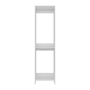 English Elm Dover Freestanding Wardrobe Closet with Dual Rods Melamine Finish Vertical Storage B097P474256