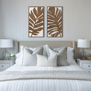 JLA Home Madison Park - Two-tone Birch Botanical Wall Panels Set — Sculptural Leaf Relief on White for Modern Coastal & Scandinavian Rooms Monstera MP95B-0361