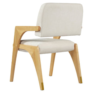 English Elm Mid-century Modern Dining Arm Chairs Rubber Wood Splayed Legs Upholstered Set of 2 N768P446218N