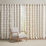 Madison Park Brooklyn Modern/Contemporary Metallic Geo Embroidered Curtain Panel MP40-4361 Grey