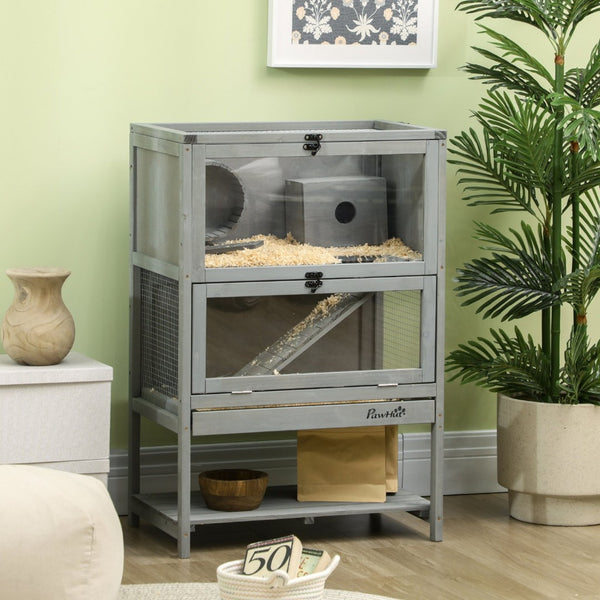 English Elm Pawhut 5-tier Small Pet Habitat with Tubes Tunnels Exercise Wheel and Carry Handles W2225P229303