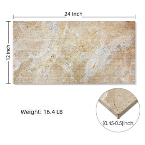 English Elm 12*24 Gold Beige Yellow Natural Marble Tiles - Fs Textured 3D Fluted Design For Elegant Walls W1696104352