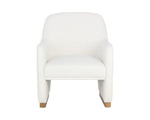 Sunpan Jaime Lounge Chair - Elegant Upholstered Seating with Gold Stainless Steel Base for Stylish Spaces Fior Vanilla
