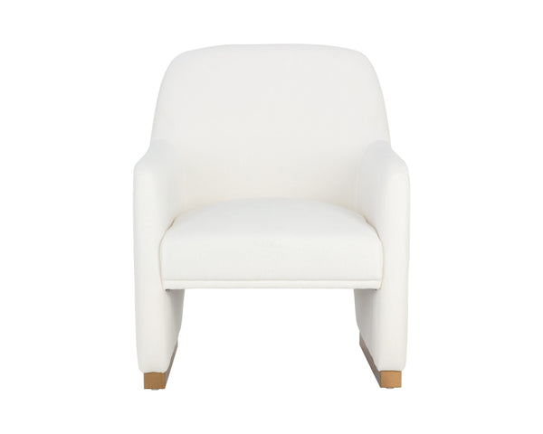 Sunpan Jaime Lounge Chair - Elegant Upholstered Seating with Gold Stainless Steel Base for Stylish Spaces Fior Vanilla
