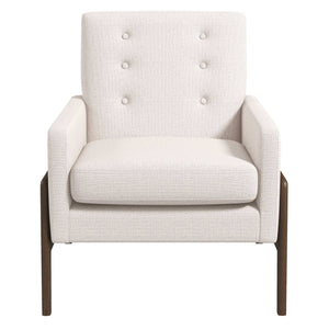 English Elm Ashcroft Furniture - Cole Solid Wood Beige Velvet Lounge Chair with High-Density Foam, Sturdy Frame, Solid Legs, 32x29x25 B183P281184