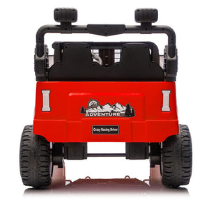 English Elm 24v Two Seater Kids Ride on Truck with Parental Remote and Four Wheel Suspension W1578P375445