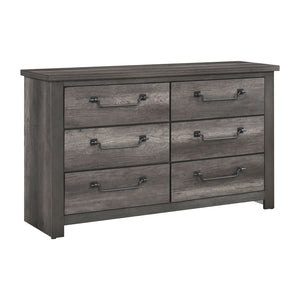 English Elm Gray 4-Drawer Storage Chest with Rustic Wood Finish, Compact 34"x17.5"x48" Organizer for Bedroom Gray 63.25 L x 20.5 W x 39 H B011P227527