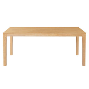 English Elm Solid Rubberwood Dining Table Thick Slab Top Seats 8 Modern Farmhouse Kitchen Natural N768P427476N