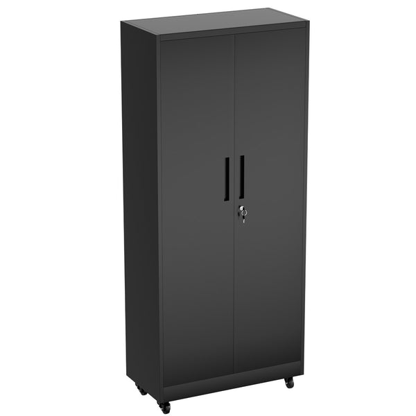 English Elm Metal Lockable Steel Cabinet Two Adjustable Shelves Garage Office Utility Storage T2398P442668