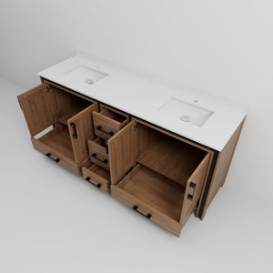 English Elm Rustic Barnwood Double Bath Vanity With White Quartz Top: Modern Farmhouse Charm & Ample Storage B2731P260654-GIGA