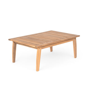 English Elm Christopher Knight Home® - Outdoor 4-Piece Acacia Wood Sectional Sofa Set With Durable Rope Accents And Water-Repellent Cushions N757S438679B