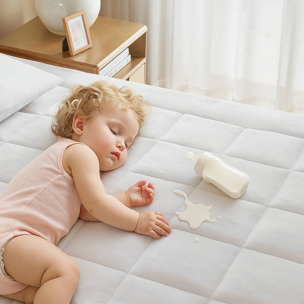 JLA Home Madison Park - Overfilled Plush Mattress Pad - Hypoallergenic Down Alternative, Waterproof, Deep Pocket Up to 18" MP16-3147