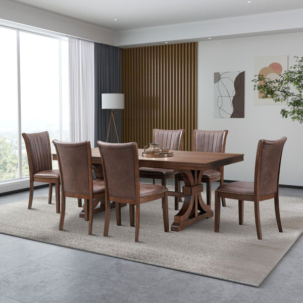 English Elm Wooden Rubberwood Dining Chairs Set of 2 Open Back Upholstered Mid Century Kitchen Seats W2582P188342