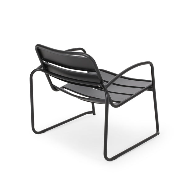 English Elm Christopher Knight Home® - CONRAD Chair with Sleek Iron Frame, Comfortable Curved Seat, Durable Outdoor/Indoor Accent Seating Matte Black 65197.00BLK