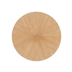 English Elm Mid-Century 39.4" Round Dining Table Set With 2 Padded Chairs, Stylish Oak Finish & Durable Design TWSET-LUCKY2