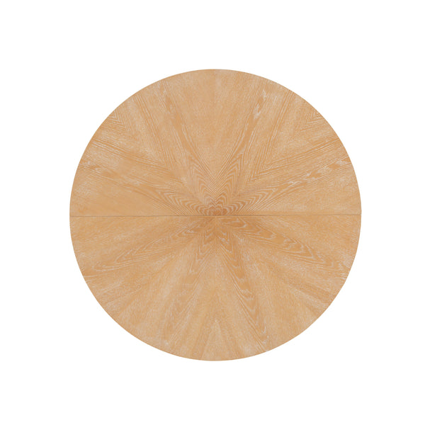 English Elm Mid-Century 39.4" Round Dining Table Set With 2 Padded Chairs, Stylish Oak Finish & Durable Design TWSET-LUCKY2