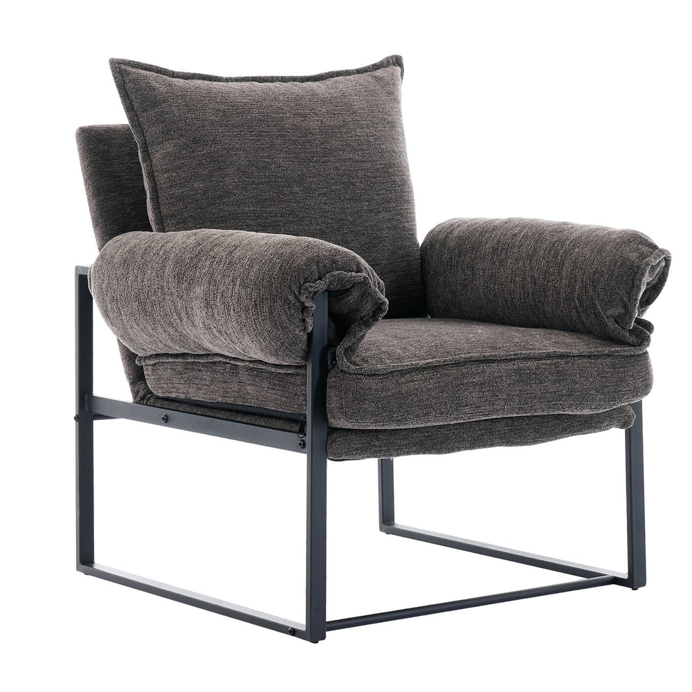 English Elm Adjustable ergonomic recliner chair with 6-position 90°–180° support for lumbar comfort and versatile use Gray W2311P357153