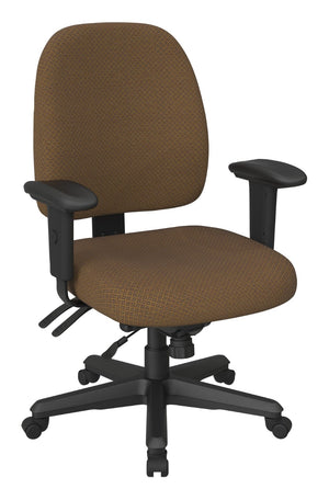 OSP Home Furnishings Ergonomics Chair with Lumbar Support Adjustable Arms and Greenguard Certified Comfort Autumn 43808-108